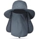 thumbnail image 1 of Sombrero de protección solar UV de ala ancha con protector facial y cubierta para el cuello (gris oscuro) TUNC Sencillez, 1 of 5