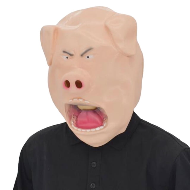 Máscara de látex para cosplay con forma de cerdo, carnaval, pascua, talla única