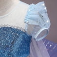 thumbnail image 4 of Disfraz de Elsa y Anna de Disney, ropa de fiesta de cumpleaños de 2024, disfraz de Frozen, vestido de princesa de la Reina de las Nieves, vestido de Halloween para niños, Vesidos, 4 of 5