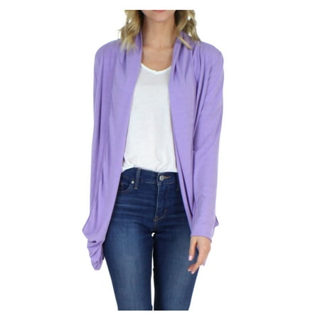 PajamaMania Women's Sleepwear Lightweight Knit Long Sleeve Open Front Slouch Cardigan Wrap