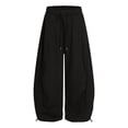 thumbnail image 4 of CONROSES Girls Baggy Sweatpants Wide Leg Sweat Pants for Girls Trendy Solid Y2K Elastic Waist Drawstring Streetwear Jogger Pants With Pockets, 4 of 4