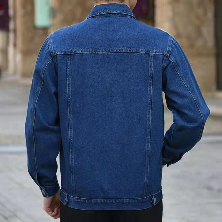 blue velvet holiday dress Gathered Denim Jacket in Indigo