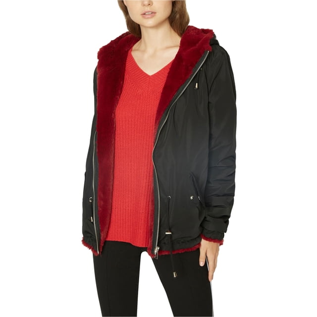 Sanctuary Clothing Manteau Parka Réversible pour Femmes, Noir, Très Petit