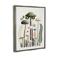 thumbnail image 4 of Stupell Industries Whimsical Green Mushrooms Botanical & Floral Painting Gray Floater Framed Canvas Art Print Wall Art, 17 x 21, 4 of 10