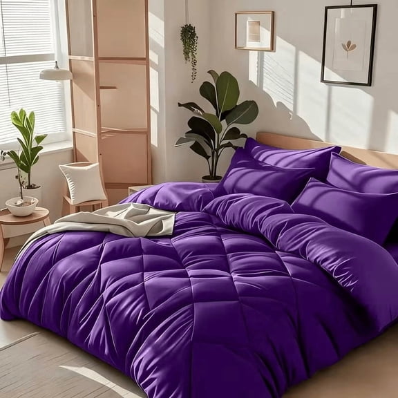 2pcs Twin Comforter blanket/ Comforter Set, Comfortable Fabric Easy Care All Season Use