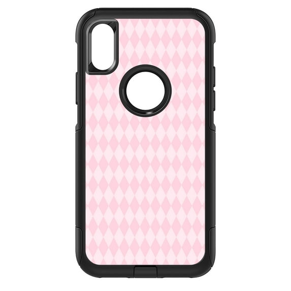 DistinctInk Custom SKIN / DECAL compatible with OtterBox Commuter for iPhone XR (6.1" Screen) - Pink Diamond Pattern