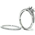 thumbnail image 2 of Pompeii 3/8CT Split Shank Princess Cut Halo Engagement Ring Set Setting 14K White Gold, 2 of 3