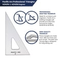 thumbnail image 3 of Pacific Arc Drafting Triangle, 18-inch, 30/60/90 Degrees, w/Inking Edge, Topaz, 3 of 6