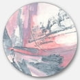 thumbnail image 1 of Designart 'Durty Shabby Pink Blush I' Shabby Chic Metal Circle Wall Art, 1 of 3