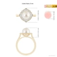 thumbnail image 5 of ANGARA South Sea Cultured Pearl Cushion Halo Engagement Ring in 14K Yellow Gold for Women | June Birthstone, Birthday, Anniversary, Jewelry Gift for Women | Pearl Ring, 5 of 8