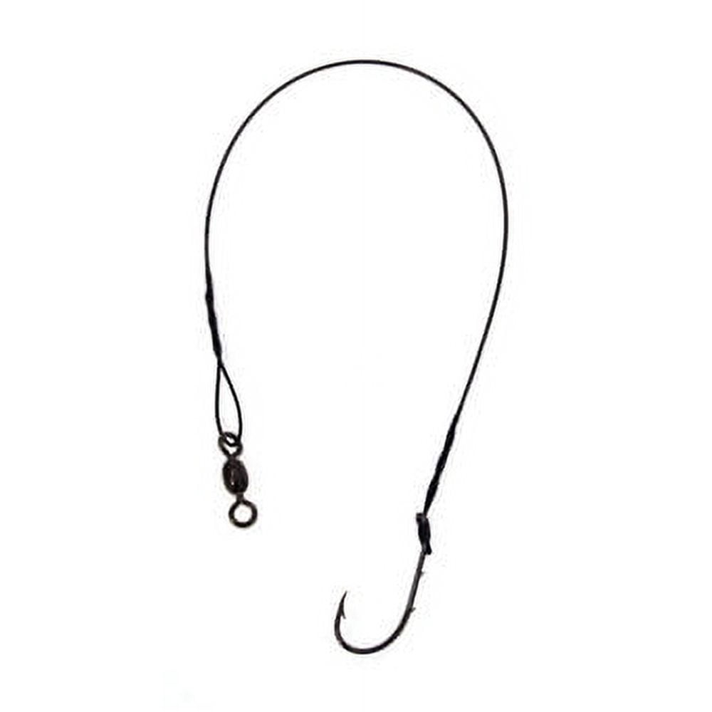 (2 pack) Lazer Sharp 9135H-2 Baitholder Snell Hook Nylawire, Black, Size 2, 5 Pack