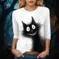 thumbnail image 2 of Godom Halloween Shirts for Women Fall Tee Shirt Classic Halloween Printing Tops, 2 of 4