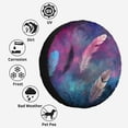 thumbnail image 4 of Peinture Colorée de Plumes Motif Polyester Housse de Roue de Rechange Universelle pour Remorque RV SUV Camion Camping-Car, 4 of 5