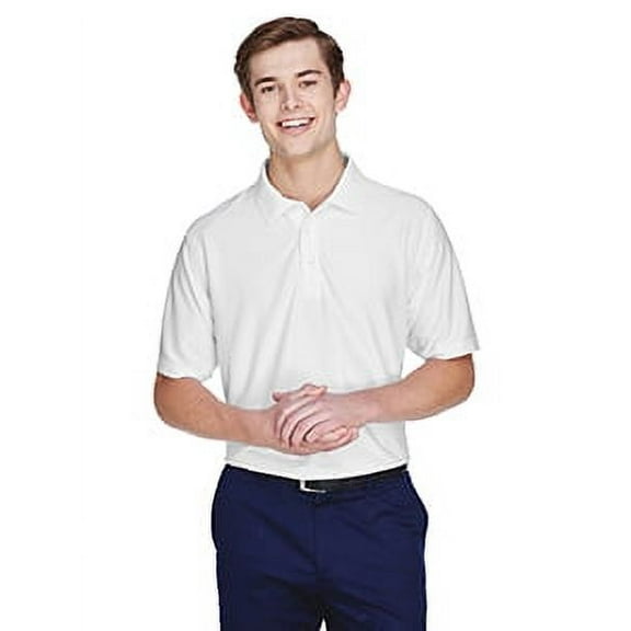 8413 UltraClub Men Cool & Dry Elite Performance Polo White S