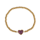 thumbnail image 2 of LuckyLy Pulseras Mujer Oro 14k con Piedras Naturales, Brazalete de Acero Inoxidable con Baño Oro 14k – Joyería ideal como Regalos para Mujer San Valentín y Regalos para Mamá Navidad, violeta Unitalla, 2 of 7