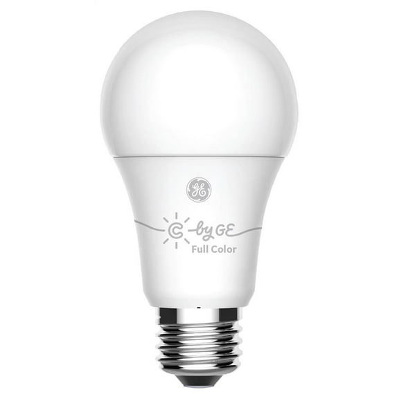 C by GE Full-Color A19 Smart LED Bulbs, 60 Watt, 2000 Kelvin, Pack Of 2 Bulbs