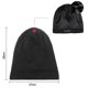 thumbnail image 3 of Gorro de dormir de satén de seda, gorro para dormir, gorro con forro de seda para cabello rizado natural, gorro de noche ajustable, gris,Pink, 3 of 7