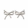 thumbnail image 3 of 20pcs Non-Tarnish 304 Stainless Steel Pendants Bowknot Stainless Steel color 16x17x2mm Hole: 1mm, 3 of 3