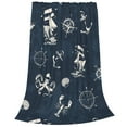 thumbnail image 2 of Pofeuu Vintage Marine Print Ultra-Soft Micro Fleece Blanket,for Bed Or Sofa,All Season Throw Blankets Flannel Blanket-50"x40", 2 of 7