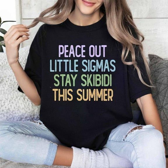 Funny Last Day Teacher Shirt, Peace Out Sigmas T-shirt, Gen Z Slang Tee, Skibidi Summer Shirt, Middle School Teacher Gift, End of School Tee