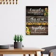 thumbnail image 3 of Rustic Sunflower Family This Is Us Together Wall Art Frame Canvas,Sunflower Home Decor Wall Art Canvas Painting Ready to Hang for Home Farmhouse Kitchen Dining Living Room Wall Decor-12 x 15 Inches, 3 of 6