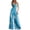 Blue, variant on Jumpsuits For Women Casual Sleeveless Capri Pants Stripe One Piece Jumpsuits Baggy Overalls Date Night Beach Womens Summer Rompers L