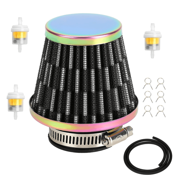 38mm (1-1/2") Air Filter Compatible with GY6 50cc 125cc 150cc 139QMB Taotao Scooter Moped VIP Thunder ATM Pony50 Baja Jonway Roketa ATV Quad 4 Wheeler Go Kart Pit Dirt Bike Parts Rainbow