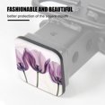 thumbnail image 3 of Hitch Cover Fits For 2-Inch Hitch,Purple Tulips With Delicate Purple Petalsrubber Trailer Hitch Cover Tube Plug Insert,Car Exterior Accessories, Receiver Tube Hitch Plug, 3 of 6