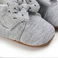thumbnail image 4 of Xfvqtps Infant Girls Thicken Lining Boots Polka Dots Bowknot Keep Warm Non Slip Soft Sole First Walking Shoes Spring Princess Shoes 0-1 Year Old Baby Cotton Shoes Gray, 4 of 6