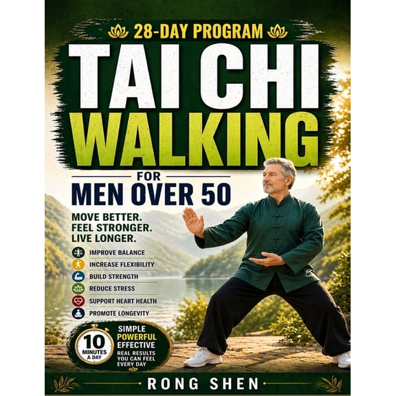 Super Easy Tai CHI Walking for Seniors: A 50-Day Illustrated, Step-by ...