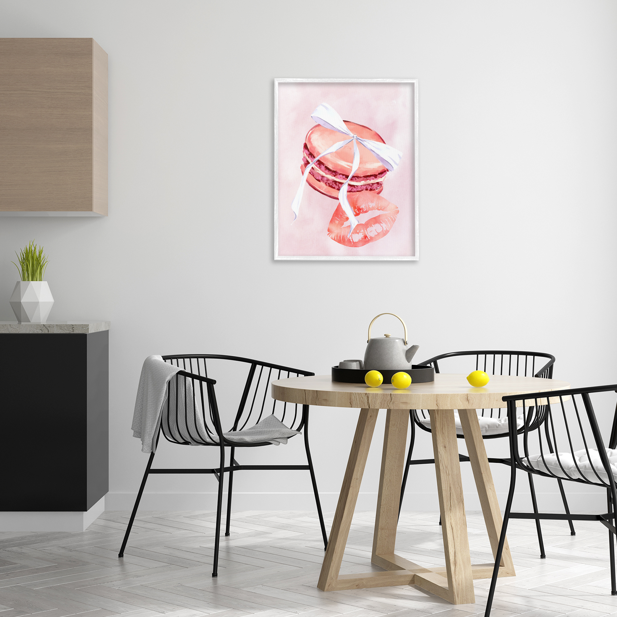 Stupell Industries Glam Macaron Dessert Food & Beverage Painting White Framed Art Print Wall Art, 24 x 30