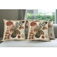 thumbnail image 5 of Ambesonne Monstera Throw Pillow Cover Pack of 4, Abstract Mid Century Boho, 4 Pcs-16" x 16", Redwood Beige and Black, 5 of 5