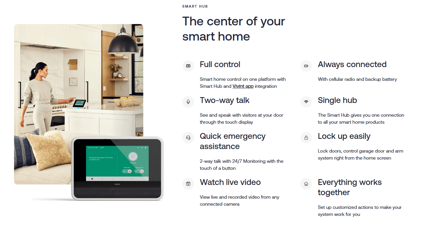Vivint SmartHome Control Panel VS-SH2000-000 - Home Automation Hub