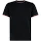 thumbnail image 3 of Kustom Kit - Camiseta ajustada Tipped para hombre caballero (Negro/Blanco/Rojo), 3 of 3