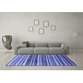 thumbnail image 3 of Ahgly Company Indoor Square Solid Blue Modern Area Rugs, 6' Square, 3 of 4