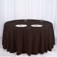 thumbnail image 2 of Efavormart Round Tablecloth, 120 Inch Stain & Wrinkle Resistant Washable Table Cloth, Decorative Polyester Fabric Table Cover for Banquet, Wedding, Dining - CHOCOLATE, 2 of 10