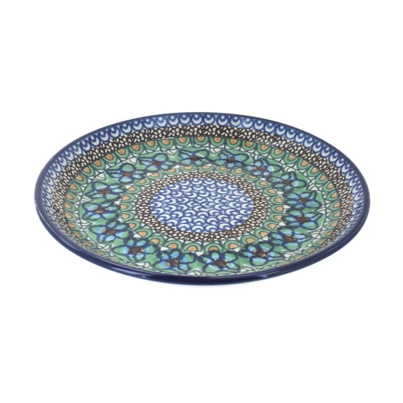 Blue Rose Polish Pottery Mardi Gras Dessert Plate