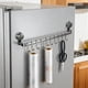thumbnail image 4 of Ganchos de pared, estante, riel de cocina, soporte para utensilios que ahorra espacio, sin necesidad de taladrar, colgador de pared con 10 ganchos para cocina, baño y dormitorio, 4 of 5