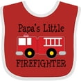 thumbnail image 3 of Inktastic Papa's Little Firefighter Boys Baby Bib, 3 of 4