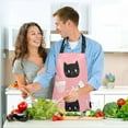 thumbnail image 6 of 5-Piece Kitchen Apron Set with Heat-Resistant Gloves & Insulation Mats for Cooking, Baking, BBQ Cats and Cat Cups, 6 of 6