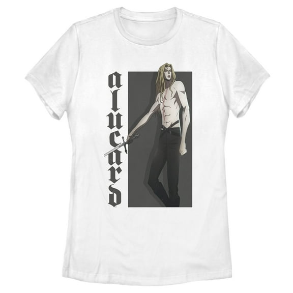 Women's Castlevania Alucard Portrait Graphic Tee White X Large