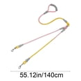 thumbnail image 3 of Rewenti Double Dog Leash with Foam Handle Gradient Nylon Rope for Two Dogs Double Hook Walking Lead for Small to Medium Dogs, 3 of 5
