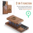 thumbnail image 6 of 2 in 1 Function Detachable Magnetic Phone Cases Compatible with Samsung Galaxy S25 Ultra Case with Card Holder Ring, Compatible with Magsafe Wallet, Slim Fit PU Leather Men RFID Blocking, Brown, 6 of 10