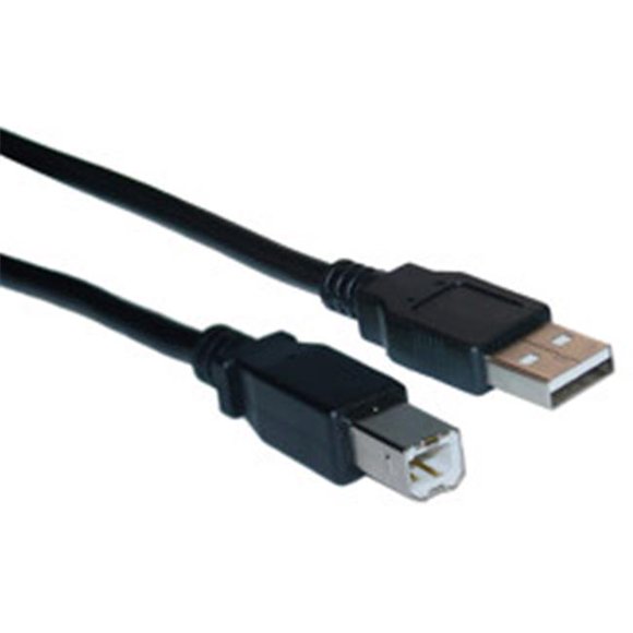 USB 2.0 Printer-Device Cable Black Type A Male to Type B Male 10 foot