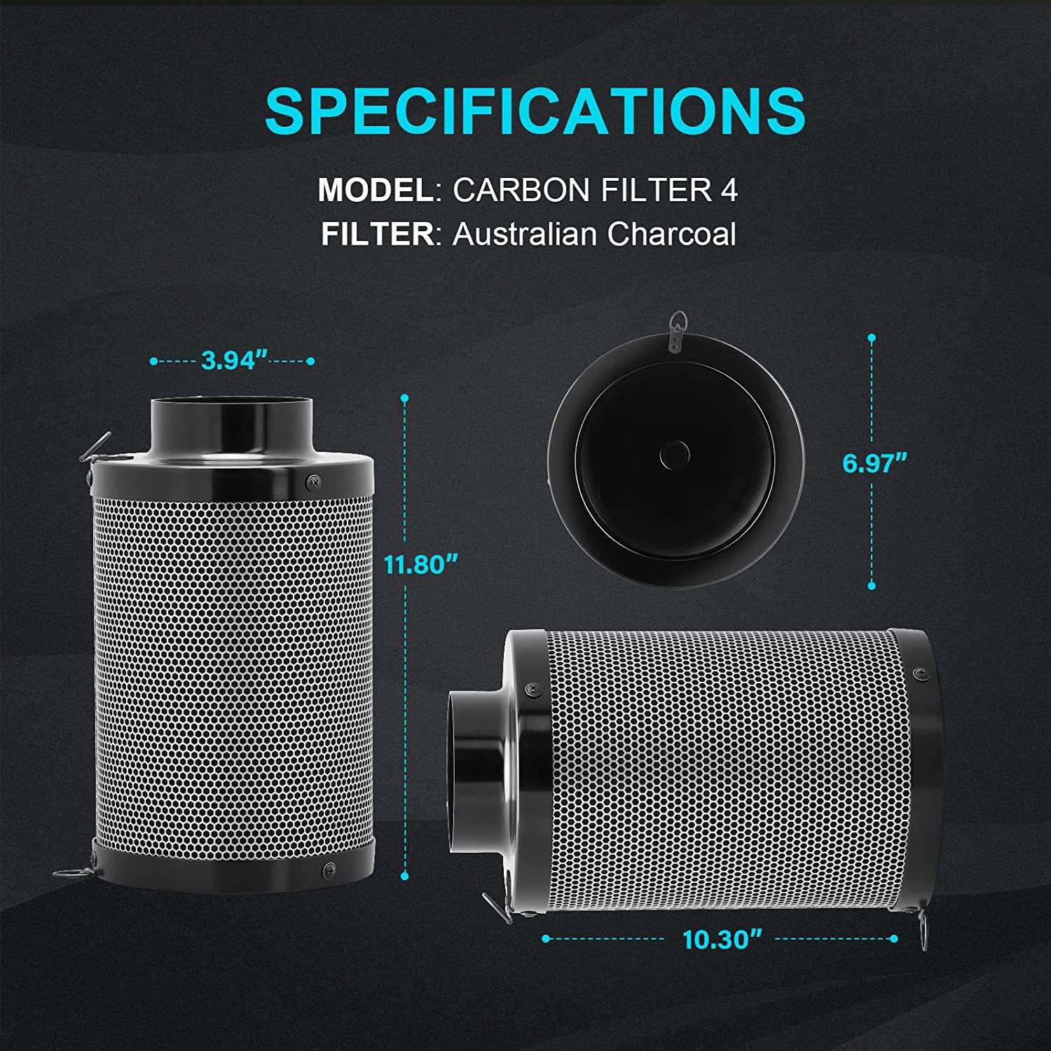 Ipower 6 inch online air carbon filter