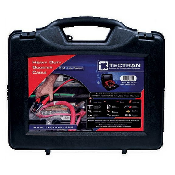 Tectran 7BC202 Cable & Accessorize, Booster Cable 20' 2 ga with Hard Carrying Case
