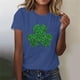 thumbnail image 2 of Mujeres Manga Corta de Verano Tops Impreso Sudadera Casual, Cuello Redondo Blusa Ligera para la Primavera Y el Verano, 2 of 4