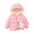 thumbnail image 1 of Girl's Cropped Puffer Coat, Adorable Solid Color Design with Secure Pockets, Comfortable Short Jacket for Boys & Girls Daily Wear.Pink130, 1 of 3