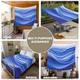 thumbnail image 6 of Blue Striped Large Tapestry for Bedroom Wall Hanging Tapestry, Modern Abstract Art Wave Moire Gradient Ceiling Backdrop Tapestries Poster Blanket Wall Decor for Teens Room Living Room Dorm 100" x 59", 6 of 8