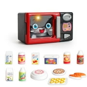 Pretend Play Red Smile Kitchen Toys Household Appliances Vacuum Cooker Microwave Oven Refrigerator Toy For Girls Children Toys